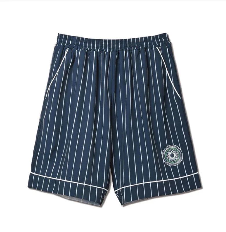 Casual Chino Shorts-RETRO-CHIC PIPING STRIPE SHORTS