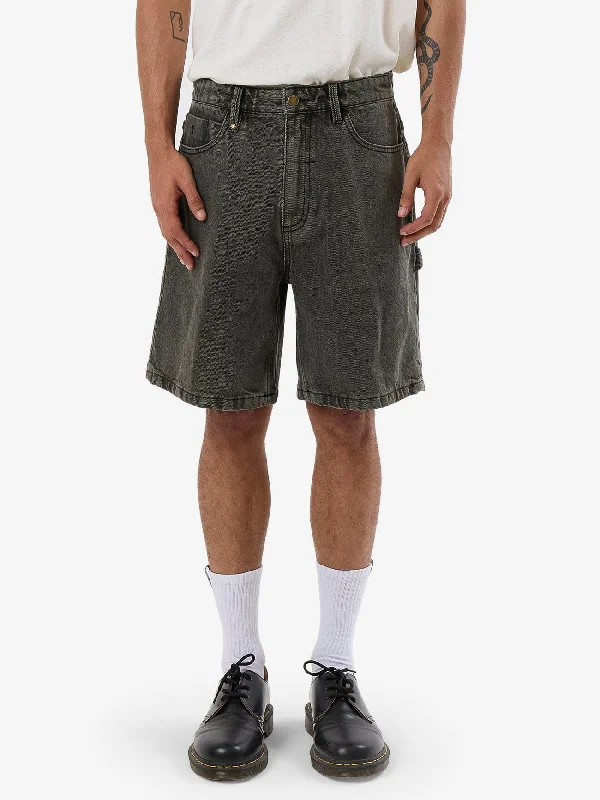 Performance Beach Shorts-Slacker Denim Short - Tarmac