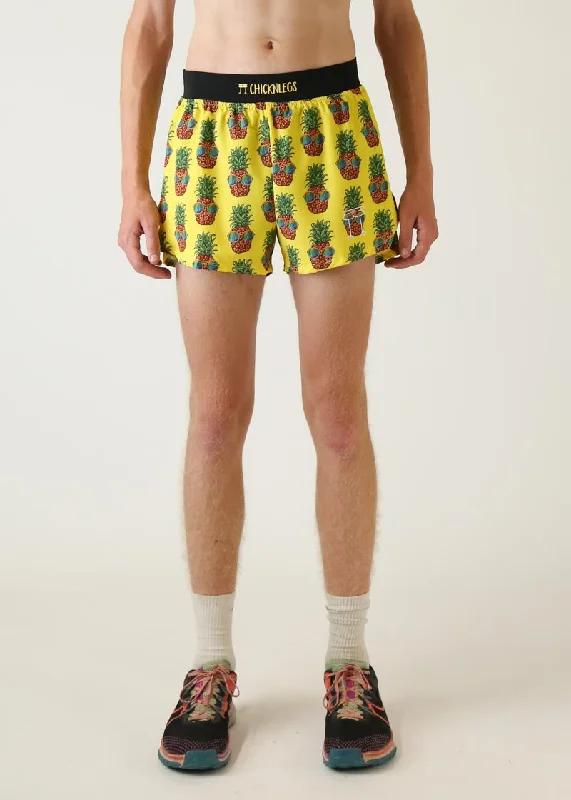 Sports Lounge Shorts-Men's Pineapple Express 4" Half Split Shorts