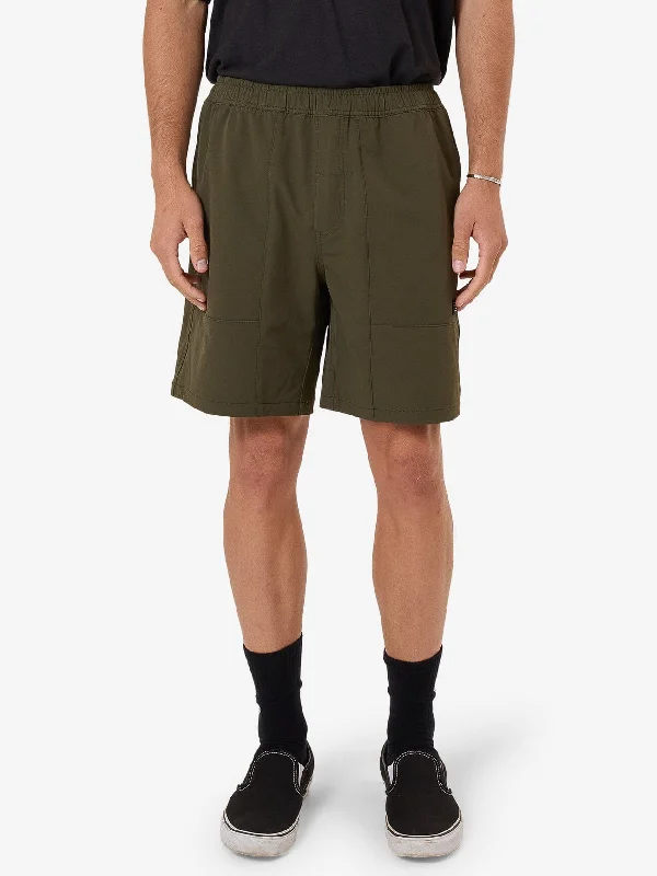 Water-Resistant Shorts-Hidden Short - Army Green