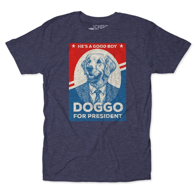 Fun Custom T-Shirts-Doggo For President Unisex Tee