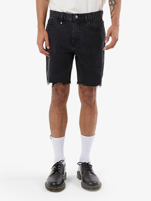 Denim Shorts-Bones Denim Short - Aged Black