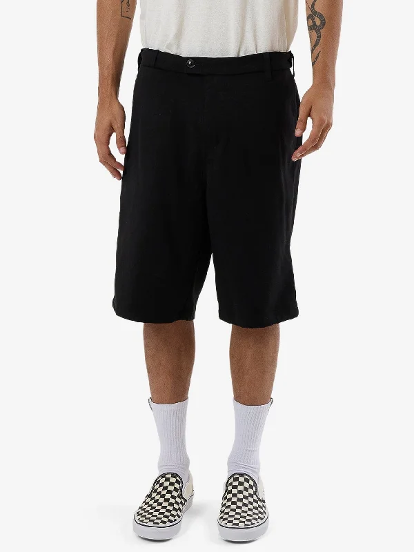 Everyday Comfort Shorts-Big Slacker Pub Short - Black