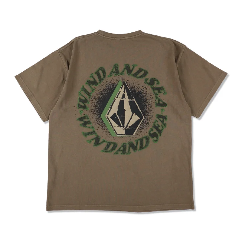 Comfortable Workout T-Shirts-VOLCOM x WDS Collaboration S/S Tee (Circle Stone)