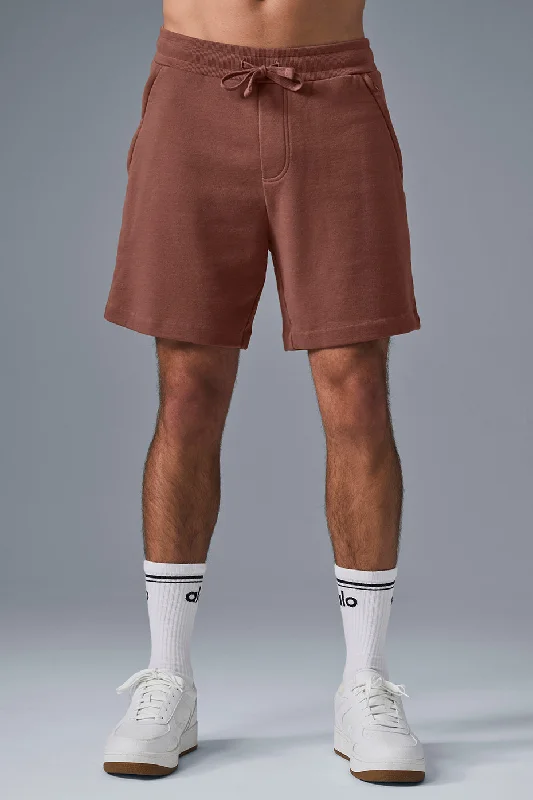 Long-Sleeve Workout Shorts-Chill Short - Chestnut