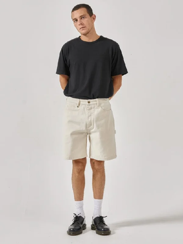 Summer Athletic Shorts-Slacker Denim Short - Heritage White