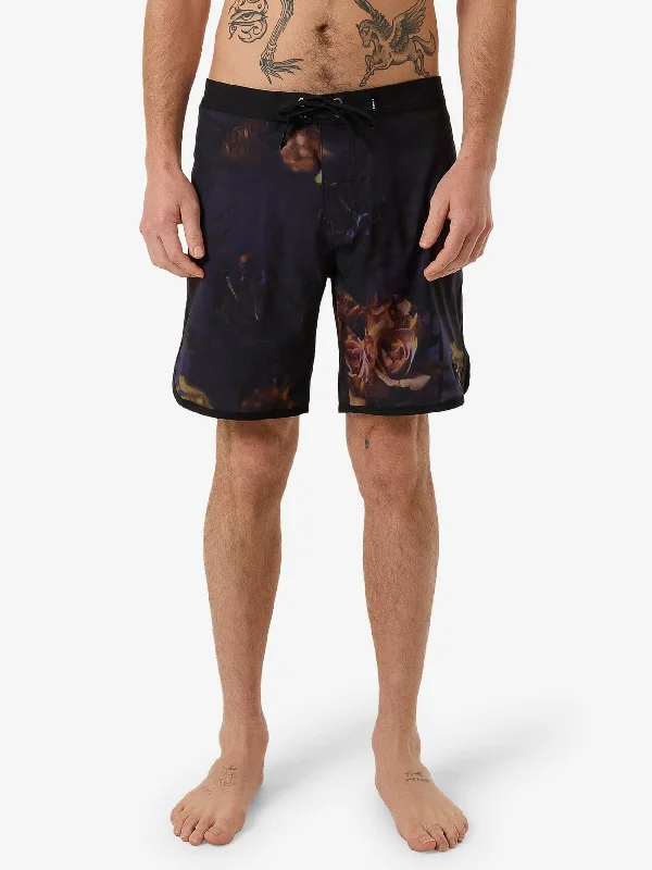 Trendy Summer Shorts-Beauty In Darkness Boardshort - Mood Black