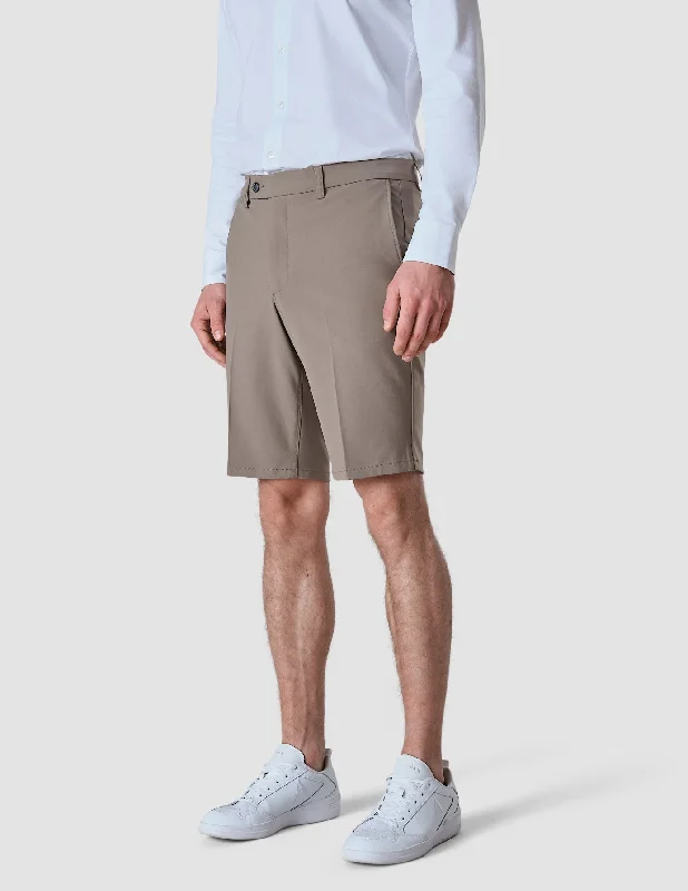 Stretchable Shorts-Essential Suit Shorts Walnut