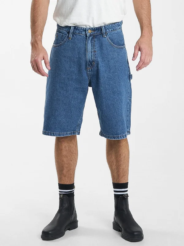 Tailored Shorts-Big Slacker Denim Short - Rinsed Blues