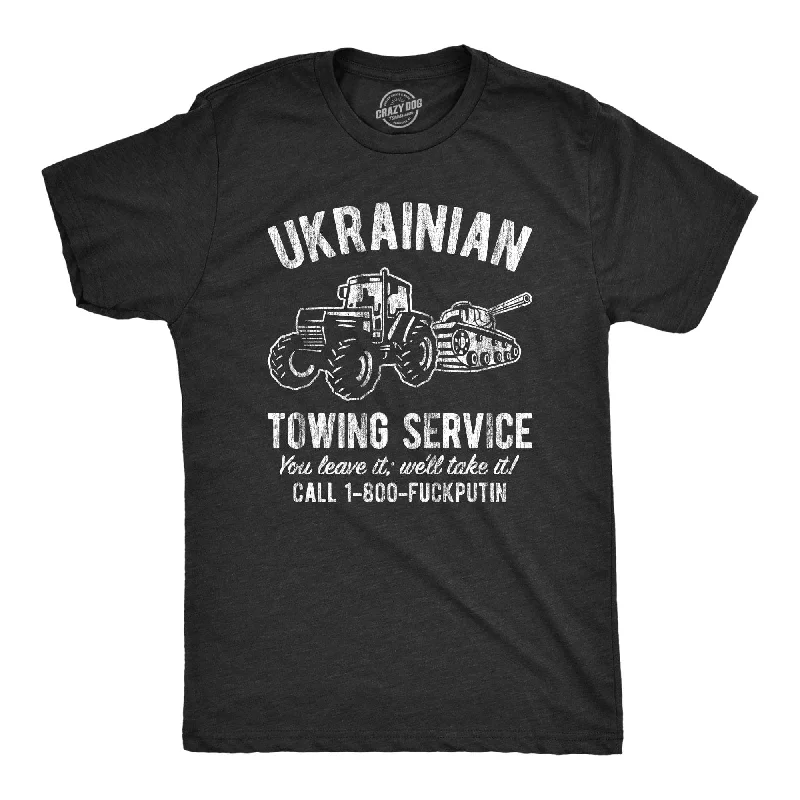 Relaxed Graphic T-Shirts-Ukrainian Towing Service Men's T Shirt