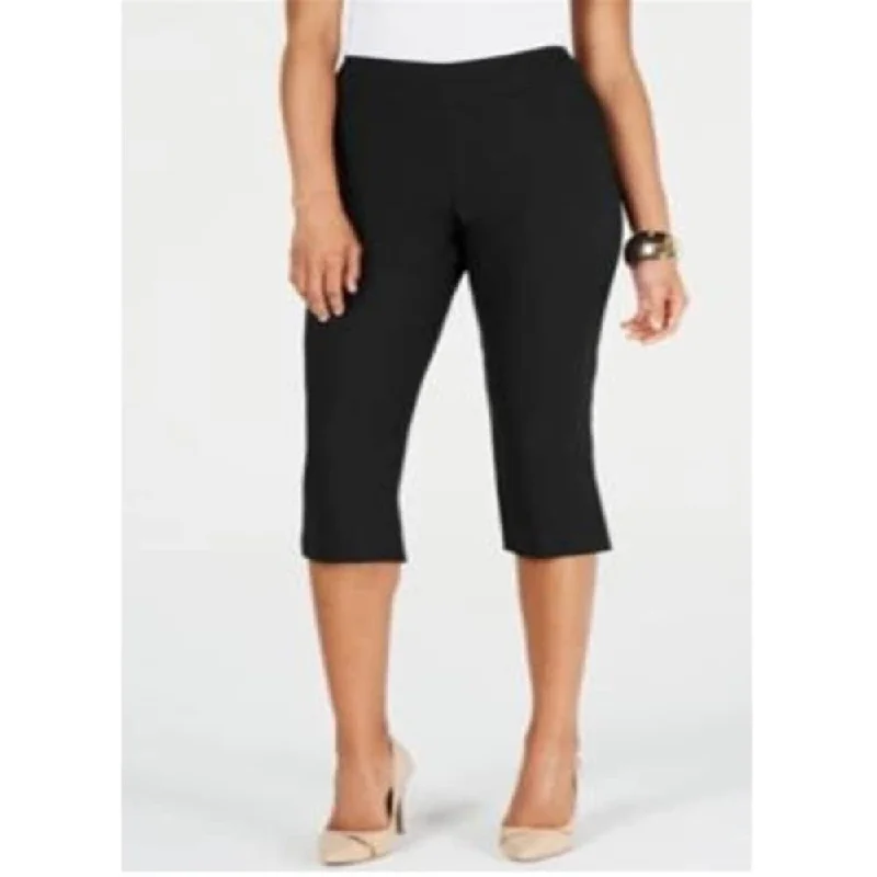 Casual Jogging Pants-Thalia Sodi Women's Pants Capri Stretch Cropped Black Size S