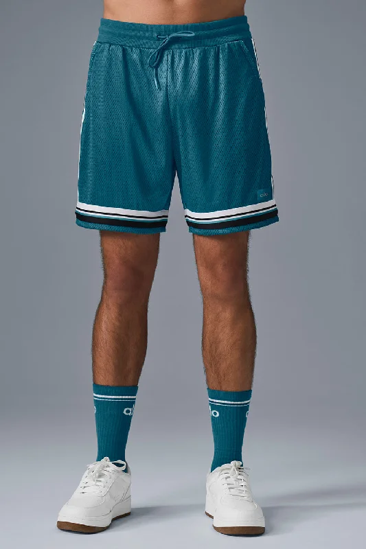 Women’s Hiking Shorts-7" Key Mesh Basketball Short - Oceanic Teal