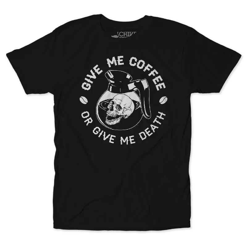 Printed Art T-Shirts-Coffee Or Death Unisex Tee