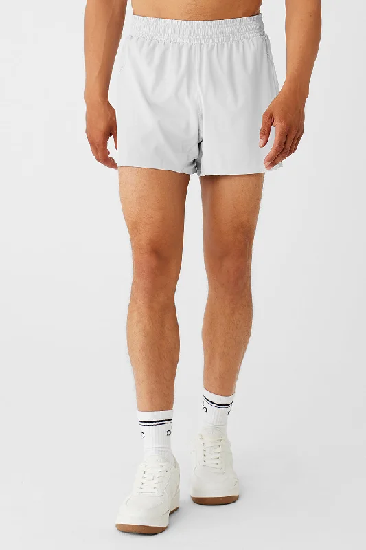 Plain Cotton Shorts-5" Adapt Running Short - Titanium