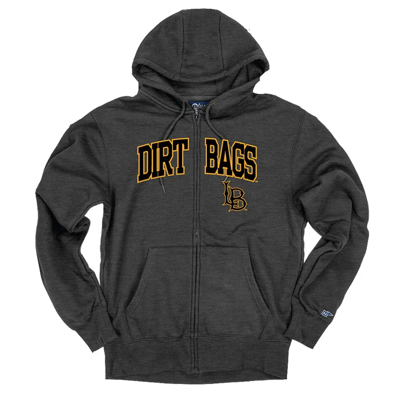 Hoodies With Pockets For Women-Dirtbags Franklin Full Zip Hood - Charcoal, Blue 84