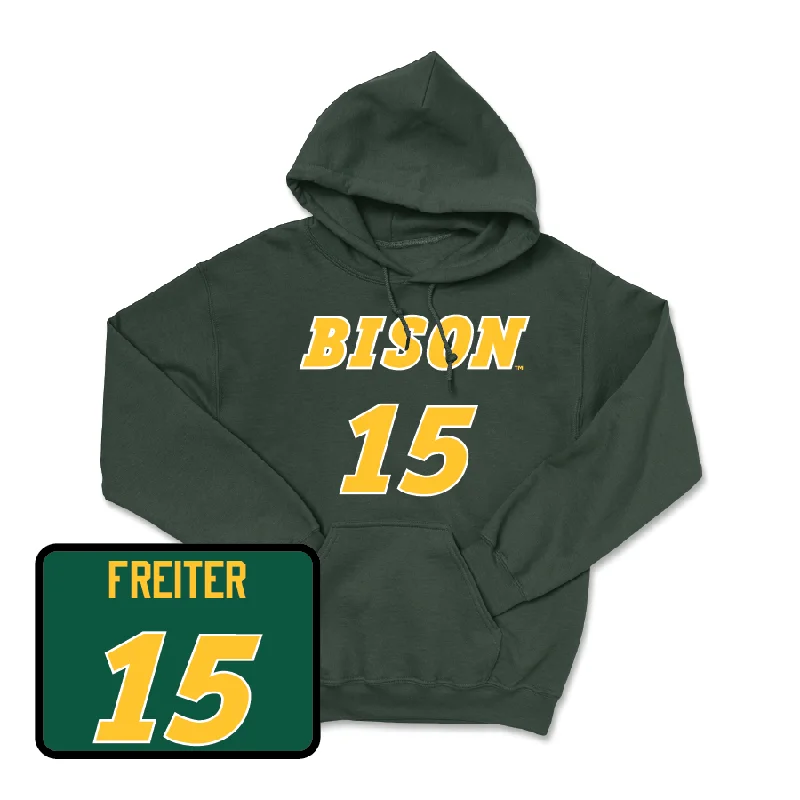 Lightweight Travel Hoodies-Green Baseball Player Hoodie - Bennett Freiter