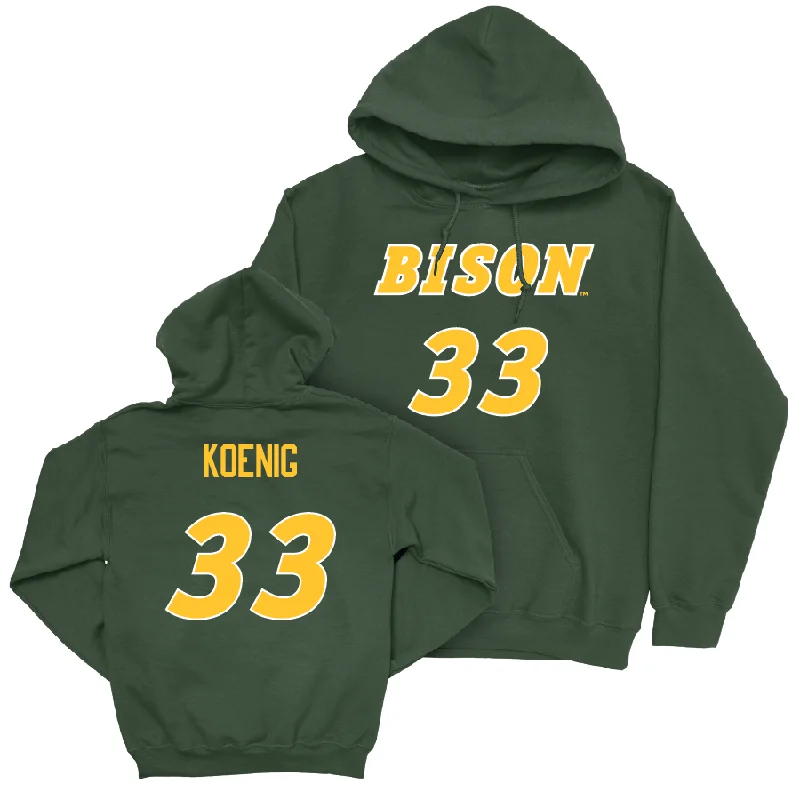 Performance Hoodie For Men-Green Baseball Player Hoodie - Landon Koenig