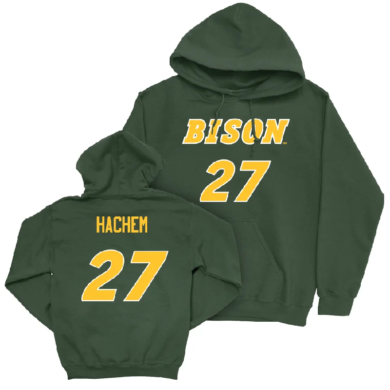 Urban Graphic Hoodies-Green Baseball Player Hoodie - Julien Hachem