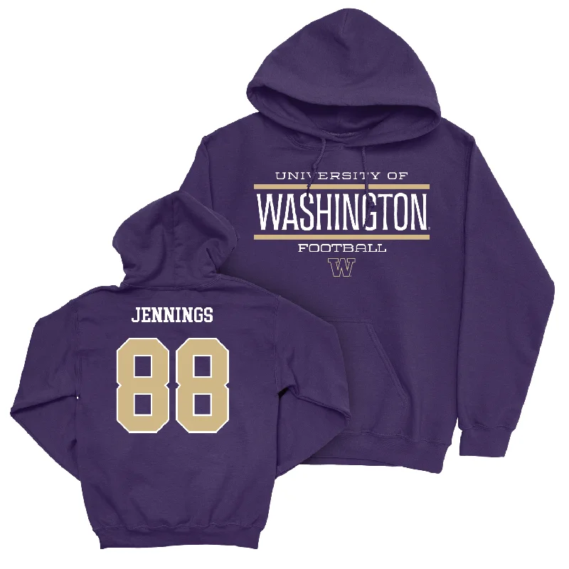 Lightweight Sports Hoodies-Football Staple Purple Hoodie - Jake Jennings