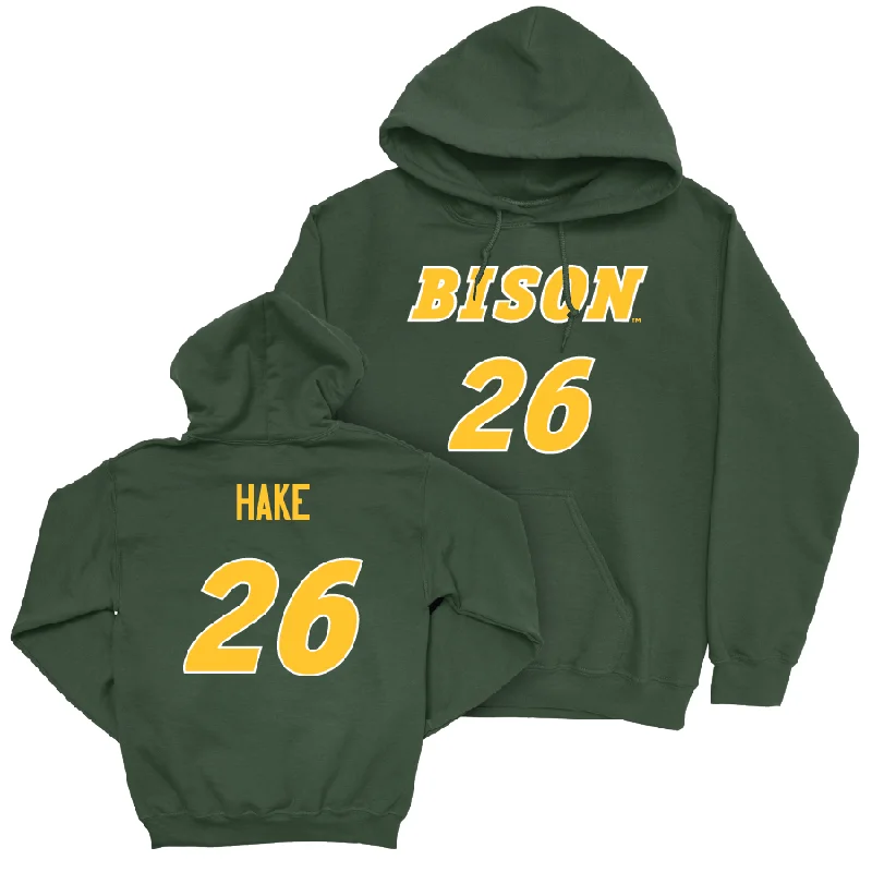 Hoodies With Raglan Sleeves-Green Baseball Player Hoodie - Carson Hake