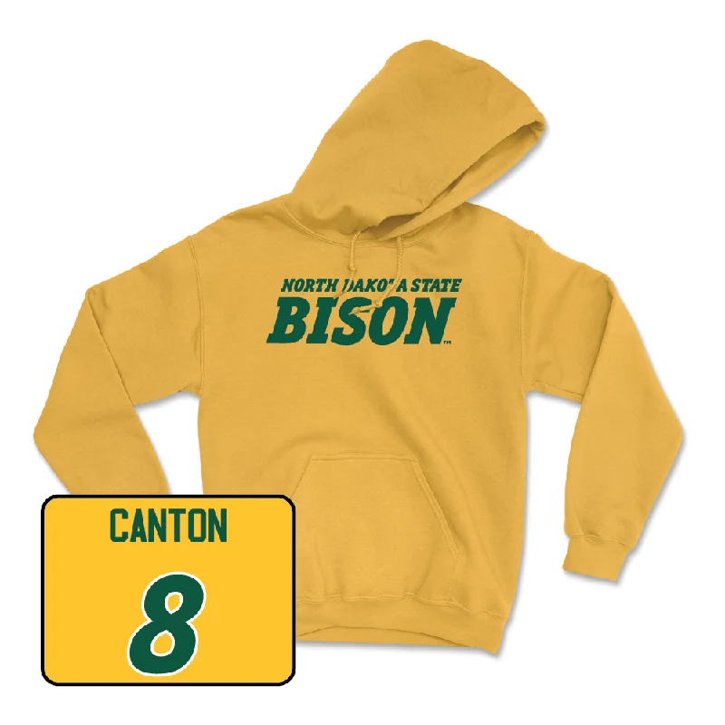 Fall Hoodie Styles-Gold Baseball Bison Hoodie - Sam Canton