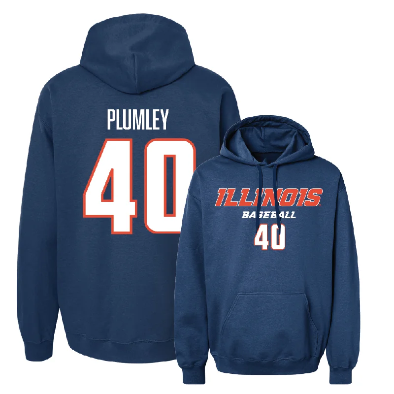 High-Performance Hoodies-Navy Illinois Classic Hoodie  - Ben Plumley