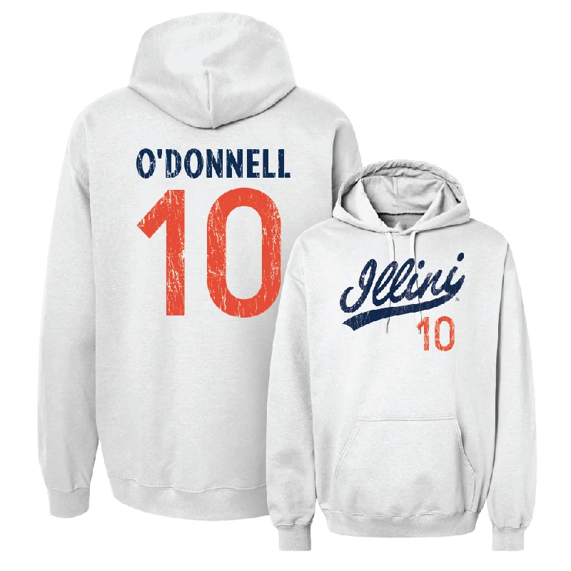 Retro Hoodies-White Script Hoodie  - Aden O'Donnell