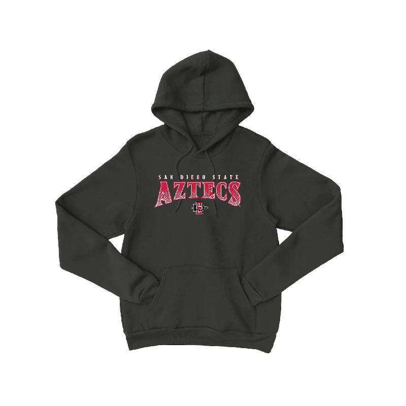 Zip-Up Hoodies-Baseball Black Aztecs Hoodie - Trevor Fox