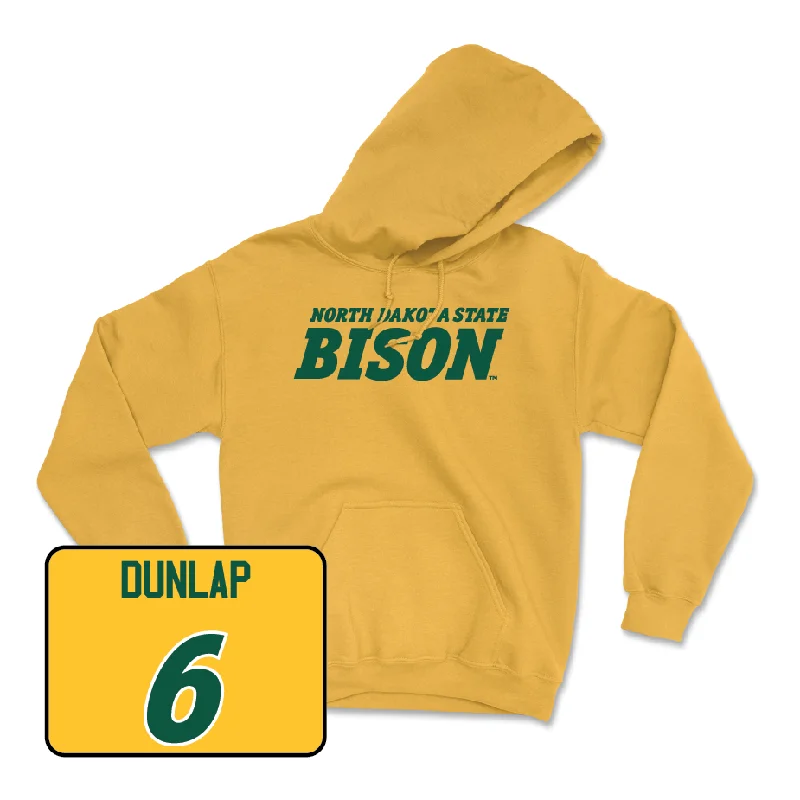 Super Soft Hoodies-Gold Baseball Bison Hoodie  - James Dunlap