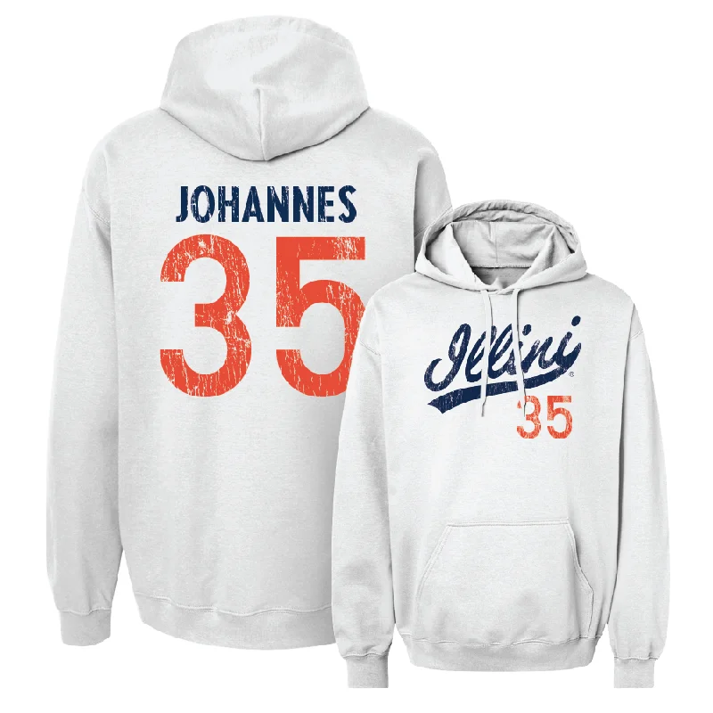 White Hoodies-White Script Hoodie   - Will Johannes