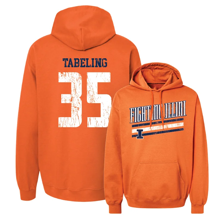 Oversized Hoodie For Men-Orange Slant Hoodie - Logan Tabeling #35