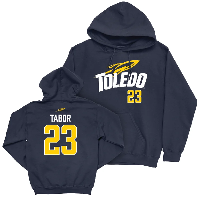 Hoodies For Women-Toledo Baseball Navy Sideline Hoodie - Jacob Tabor | #23