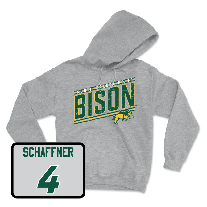 Classic Hoodies For Men-Sport Grey Baseball Vintage Hoodie - Jake Schaffner