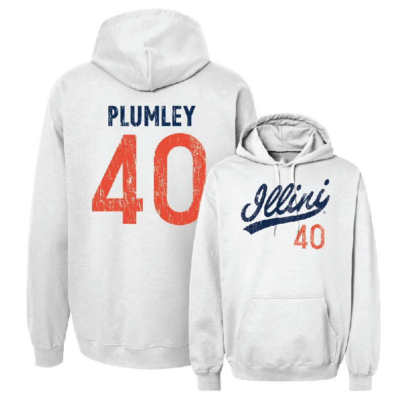 Warm Fleece Hoodies-White Script Hoodie  - Ben Plumley