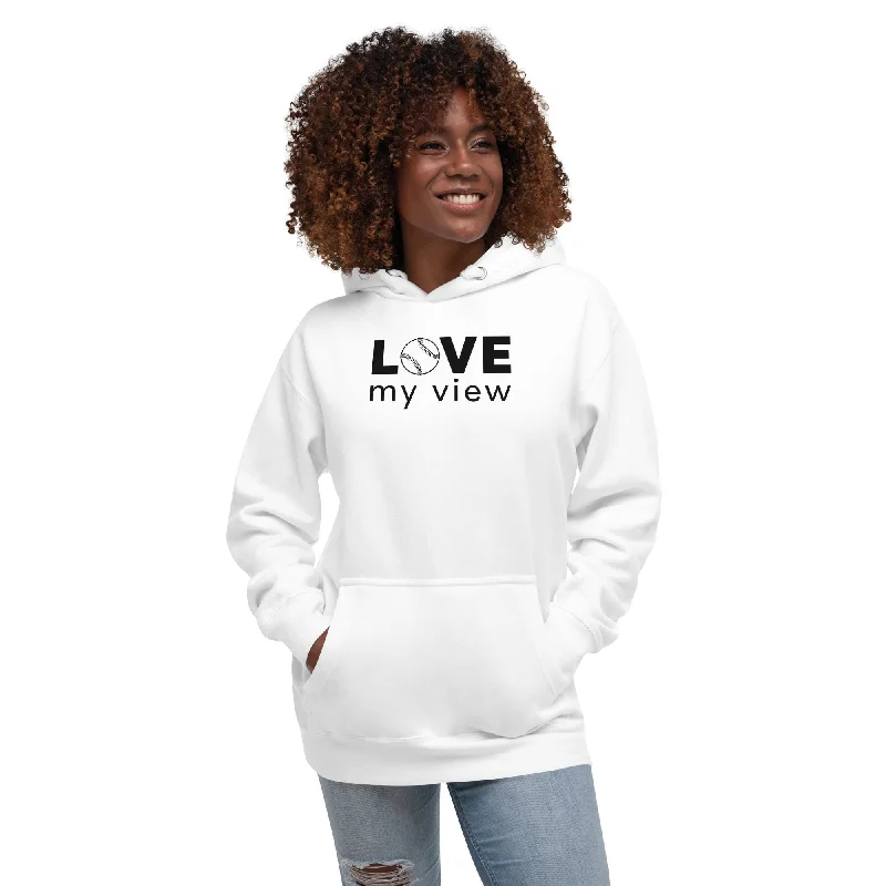 Long Sleeve Hoodies-Baseball Hoodie (black lettering)