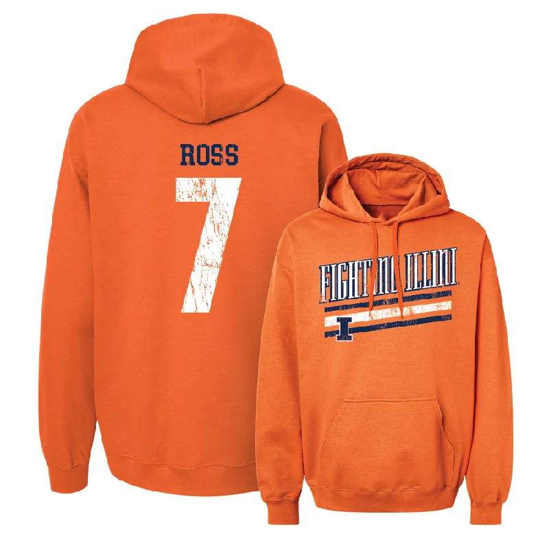 Plain Hoodies-Orange Slant Hoodie   - Grant Ross