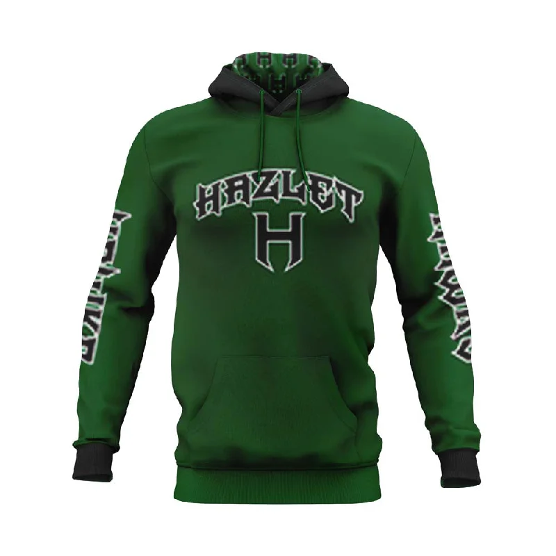 Full-Zip Sports Hoodies-HAZLET HAWKS Kangaroo Hoodie Green