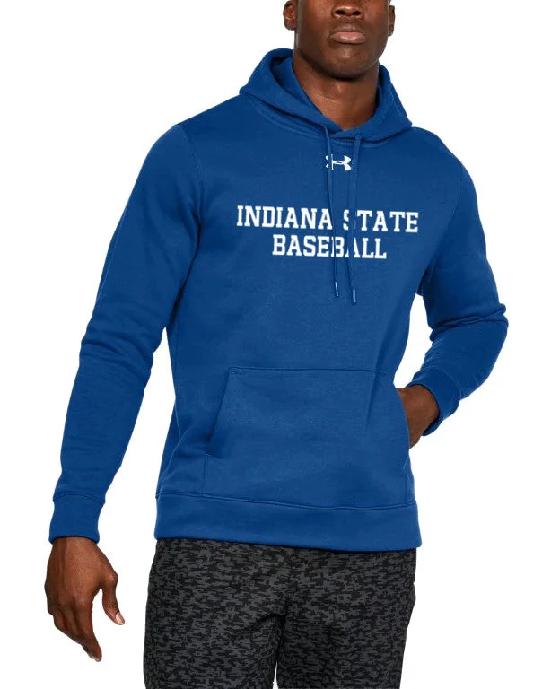 Comfortable Lounge Hoodies-Indiana State Baseball Under Armour Rival Fleece Hoody