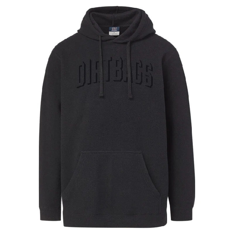 Embroidered Hoodies-Dirtbags Whisper Fleece Hood - Black, MV Sport