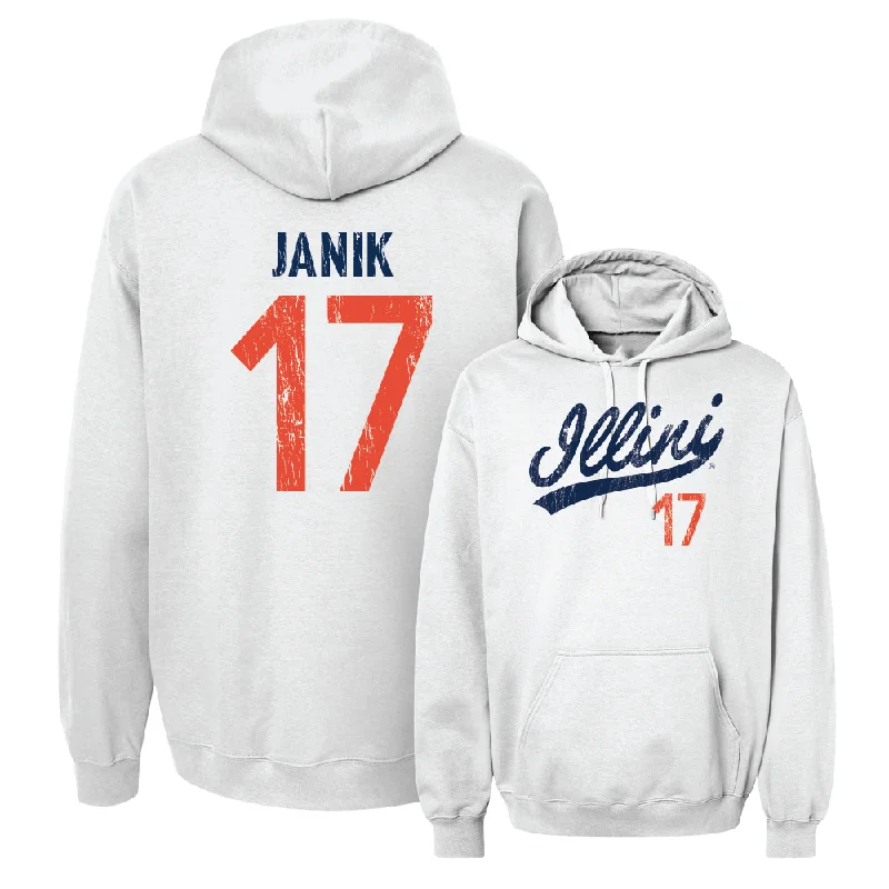 Running Hoodies-White Script Hoodie  - Camden Janik