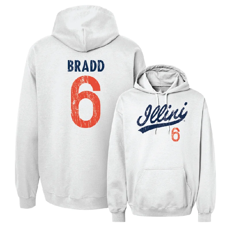 Graphic Print Hoodies-White Script Hoodie  - Asher Bradd