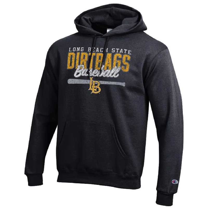 Hoodies With Pockets For Men-Dirtbags Baseball LB Hood - Black, Champion