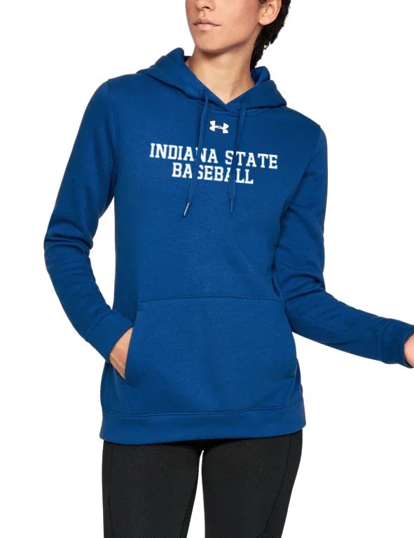 Adjustable Fit Hoodies-Indiana State Baseball Women's Under Armour Rival Fleece Hoody