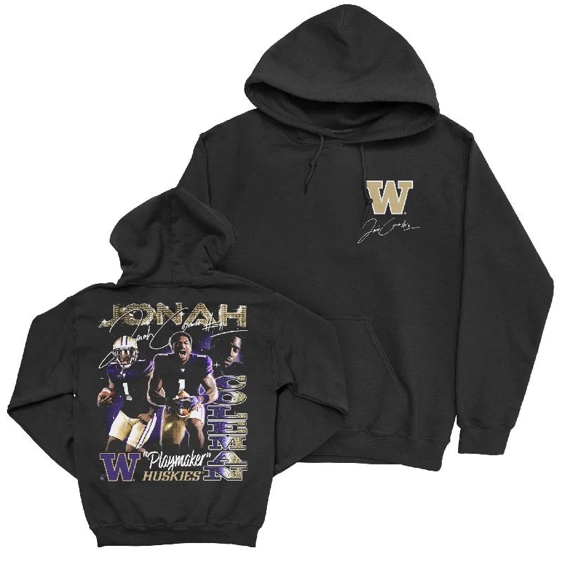 Comfortable Zip Hoodies-EXCLUSIVE RELEASE - Jonah Coleman 90s Retro Hoodie - Black