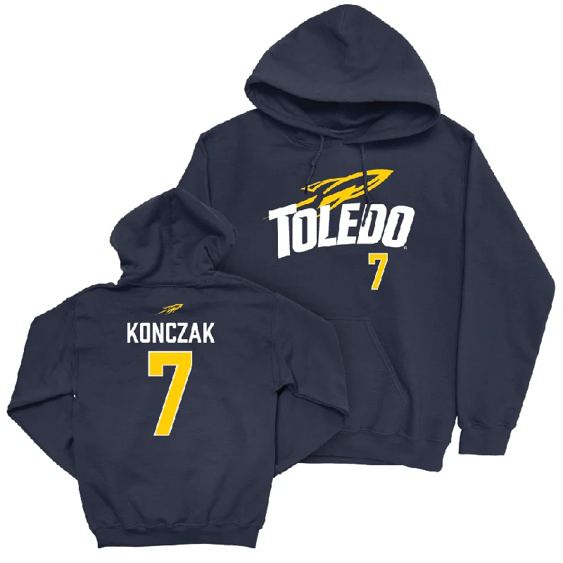 Hoodies For Men-Toledo Baseball Navy Sideline Hoodie - Caden Konczak | #7