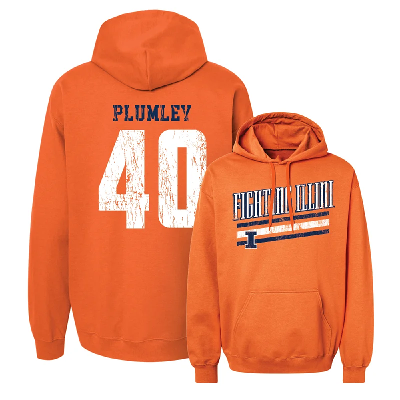 Fashionable Hoodies-Orange Slant Hoodie  - Ben Plumley