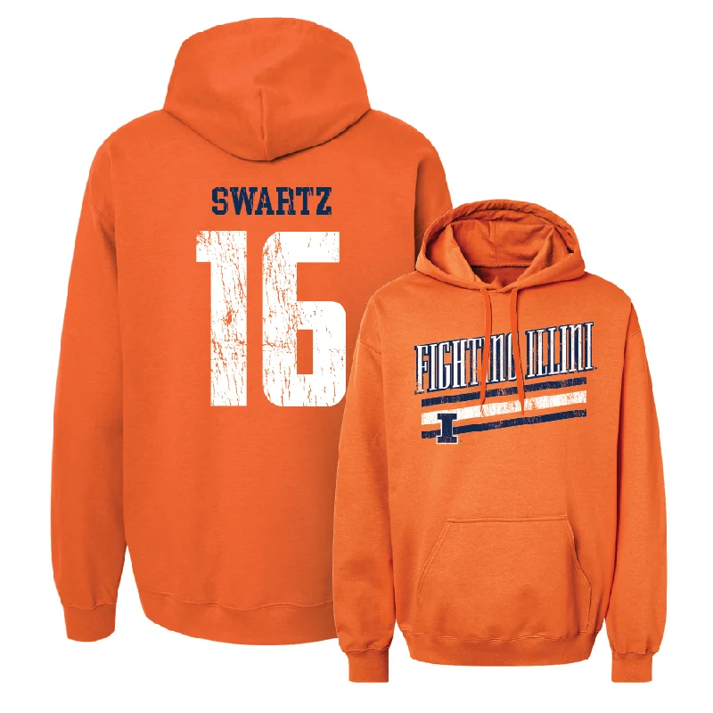 Hoodies With Quotes-Orange Slant Hoodie - Jake Swartz